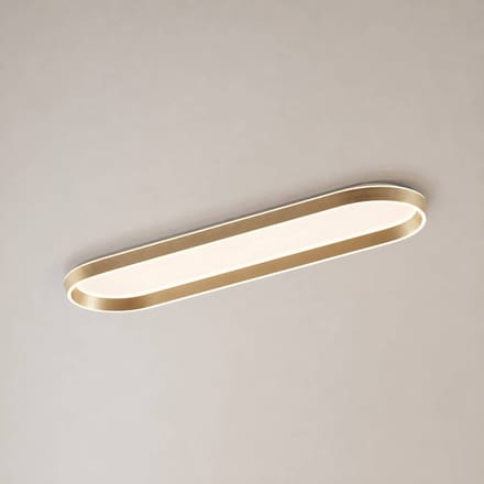 Lucande LED plafondlamp Rylan, 112 cm, messing, dimbaar, CCT
