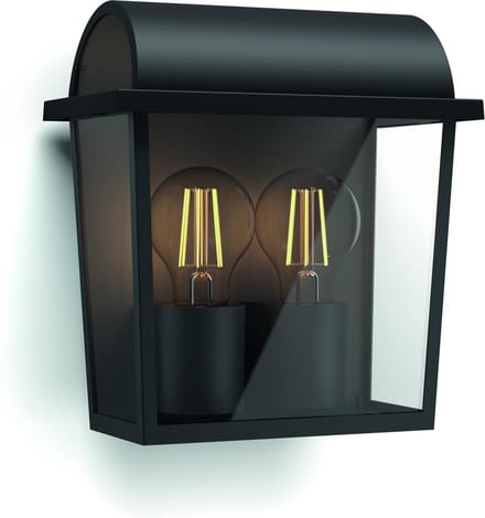 Philips Harvest outdoor wall lamp, black