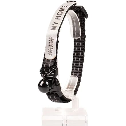 Duvo+ Kattenhalsband Reflecterend Uni Adres Zwart - 20-30cm / 10mm