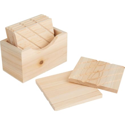 VBS Houten kistje met 6 onderzetters