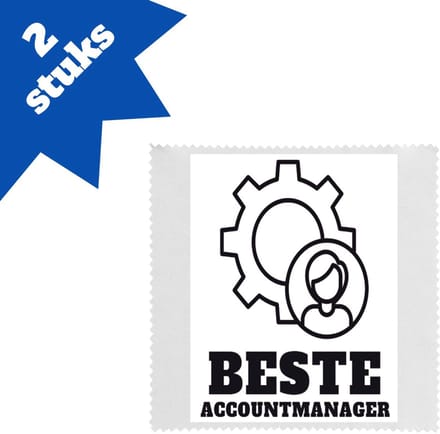 Akyol - beste accountmanager brillendoekjes - Beste accountmanager - collega - welkom - afscheid - 17,8 bij 17,8 cm - 2 stuks