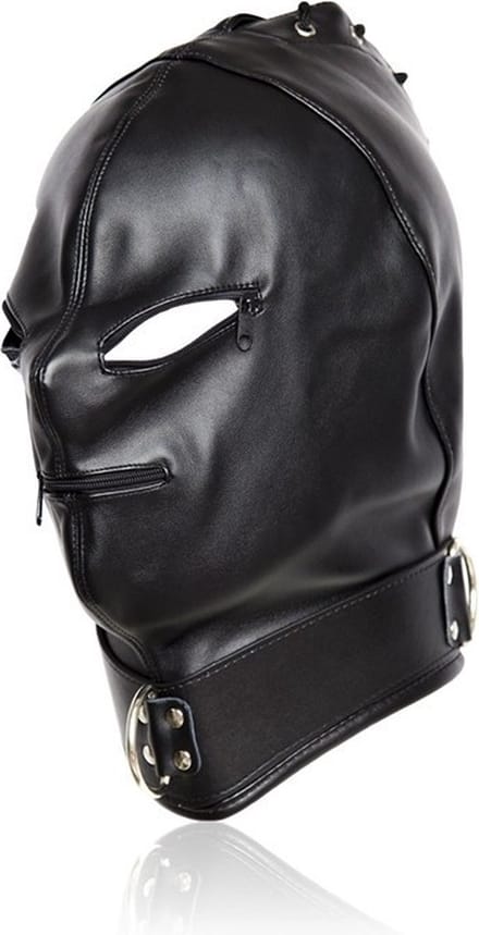 Nooitmeersaai - PU leren hoofdmasker met ritsen