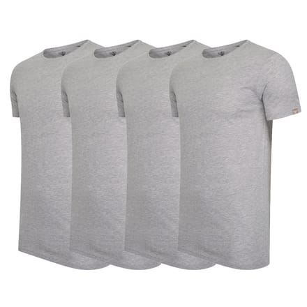 Cappuccino Italia - Heren Tee SS 4-Pack T-shirt - Grijs - Maat S