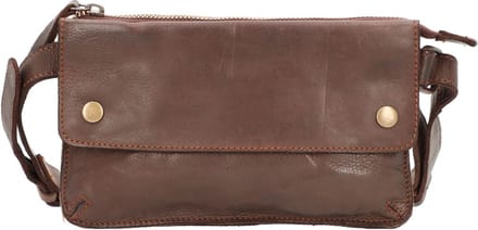 HAROLD'S Leren gordeltas schoudertas Submarine Beltbag Brown donkerbruin