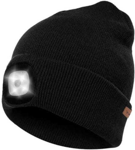 Trizand Wintermuts met USB Zaklamp - Zwart, Universeel, Veilig en Warm