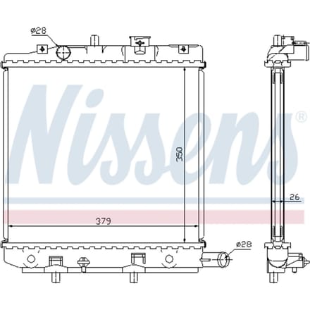 Radiator, motorkoeling NISSENS 62455A