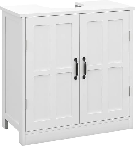 Kleankin badkamermeubel - bewerkt hout - 60x30x60cm - wit