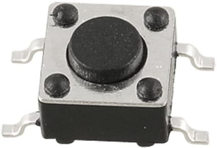 Drukknop Schakelaars - Momentary Tact Switches - Elektronische Projecten - Compact 6x6mm Formaat - 4.3mm Hoogte - Zilver