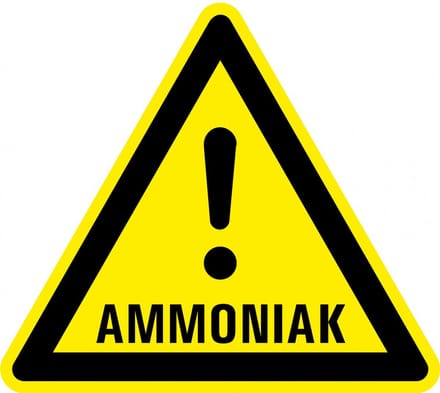 Waarschuwingssticker ammoniak 200 mm
