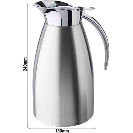 GGM Gastro Isolierkanne - ADVANCED - Edelstahl - 1,5 Liter - Einhandautomatik
