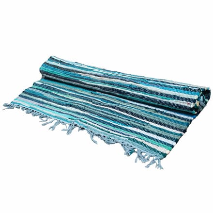 Groot voddenkleed - 150x90cm - premium kwaliteit - Aqua Blues