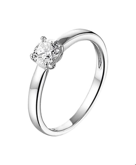 Zilver Gerhodineerde Ring zirkonia 1320941 16.50 mm (52)