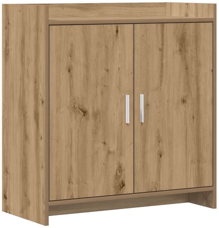vidaXL - Dressoir - Artisanaal - eiken - 72 - x - 36 - x - 80 - cm - Bewerkt - hout