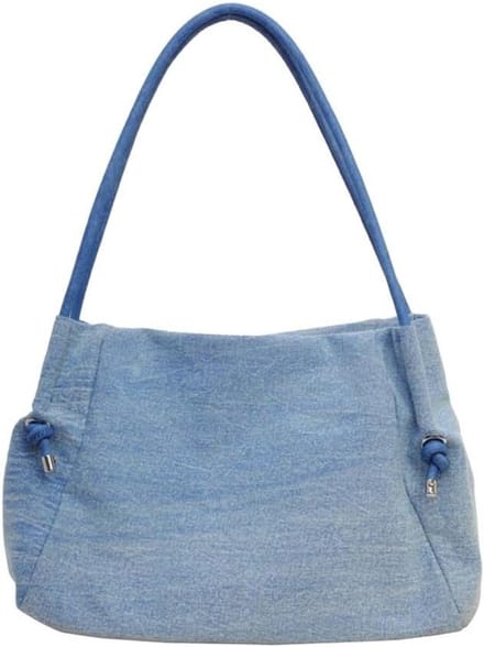 Allecto Plus - Modieuze denim schoudertas met grote capaciteit en verstelbare hand-/schouderband, 34 x 23 x 13 cm