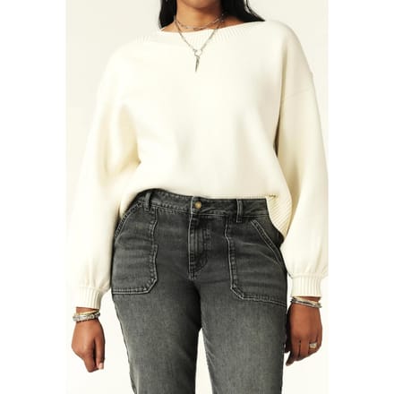 BA&SH Pull Mateo Ecru Maat: M | Sweaters Outlet | Dames | Wit
