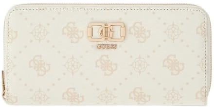GUESS portemonnee Emelie Logo SLG Zip Around Wallet White Logo wit
