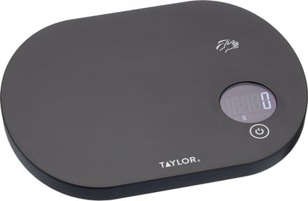 KitchenCraft Taylor Pro Digitale Keukenweegschaal - 22 x 17 cm Plastic - Zwart