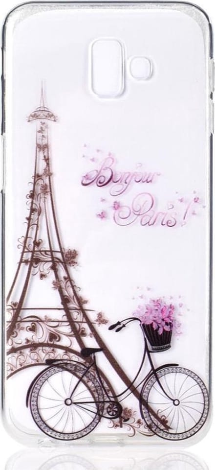Shop4 - Geschikt voor Samsung Galaxy J6 Plus Hoesje - Zachte Back Case Eiffeltoren