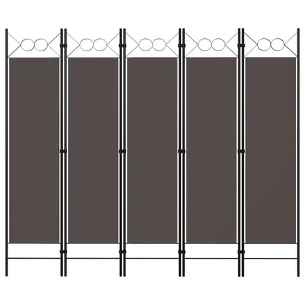 vidaXL - Kamerscherm - met - 5 - panelen - 200x180 - cm - antraciet