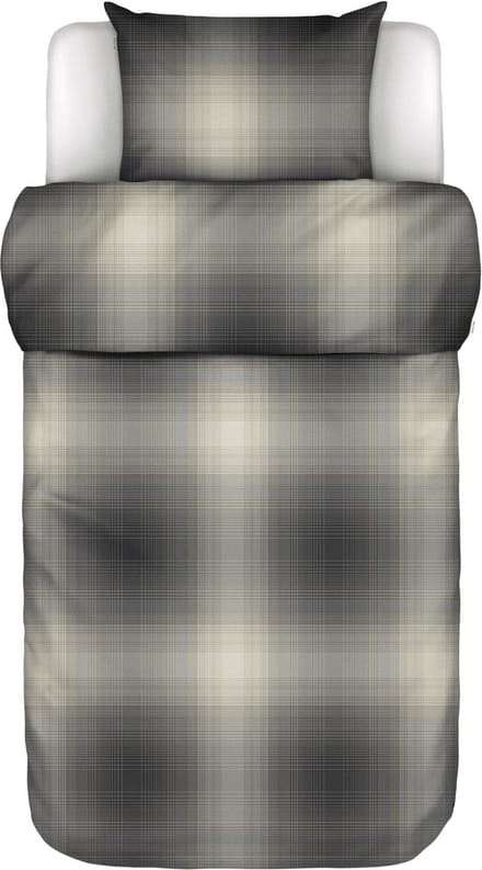 Marc O'Polo Phia Dekbedovertrek Biologisch Katoenflanel Zwart - Eenpersoons – 140x200/220 cm