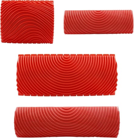 Houtnerf Gereedschap - Textuur Patroon Tools - Muur Decoratie - 4 Stuks Set - Niet Gespecificeerd - Rood