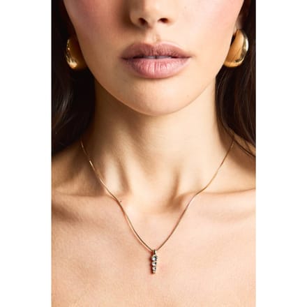 boohoo Dames Diamanten Traandruppel Ketting | Goud