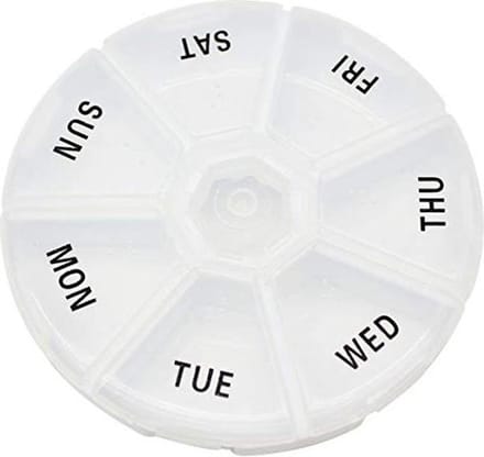 Pillendoos / medicijndoos voor onderweg - 7 dagen - transparant