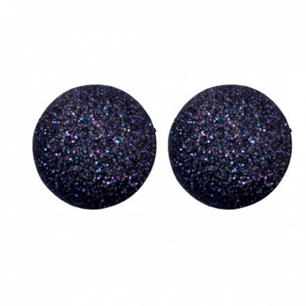 Clip oorbellen zwart Disco dip 2.5 cm