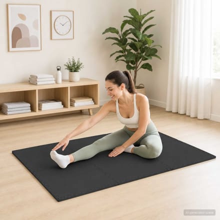 vidaXL - Vloermatten - 40 - st - Zwart - 14,4 - m² - EVA - Schuim