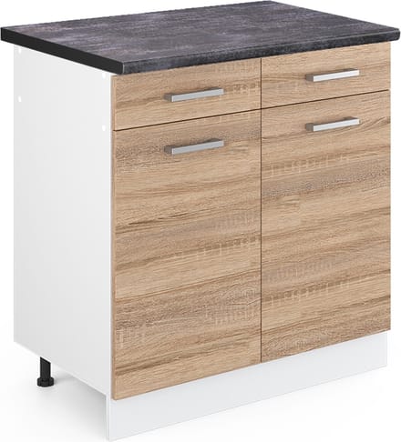 Vicco R-Line Keukenonderkast – 80 cm, WB Antraciet Sonoma