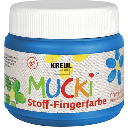 MUCKI-stof-Vingerverf, 150 ml - Blauw