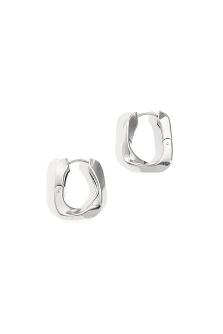 Bijoutheek Oorringen Ovaal Twist Zilver