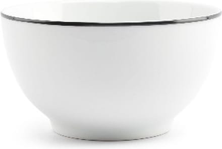 BonBistro Kom 14xH8cm black rim Basic White (Set van 6)
