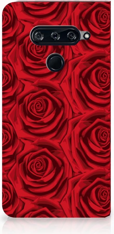 LG V40 Thinq Smart Cover Red Roses