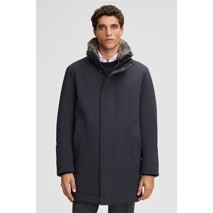 Regular fit parka met afneembare met imitatiebont model 'Flex'