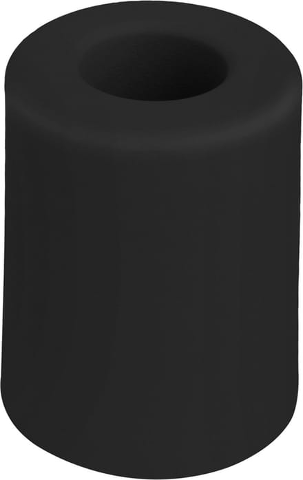 Deltafix Deurbuffer - deurstopper - zwart - rubber - 50 x 35 mm - schroefbevestiging
