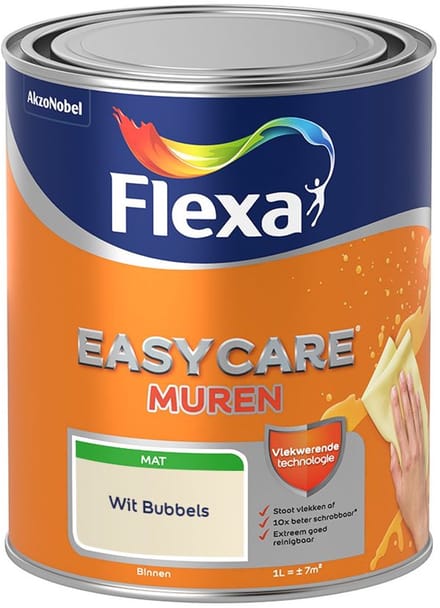 Flexa - Easycare Muren - Wit Bubbels - Mengverf - 1 L