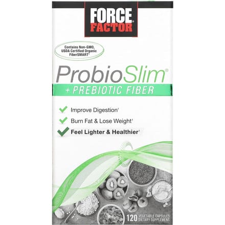 Force Factor, ProbioSlim, + fibres prébiotiques, 120 gélules végétales
