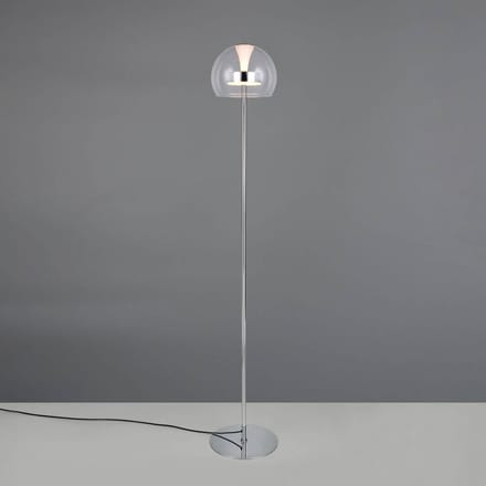 Trio Lighting LED vloerlamp Flynt, hoogte 130 cm, chroomkleurig, metaal, CCT