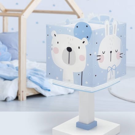 Dalber Kindertafellamp Baby Jungle, blauw, G4, breedte 14 cm