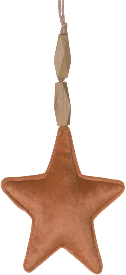 HOGEWONING BV - Sterhanger van terracotta fluweel 15 cm met koord