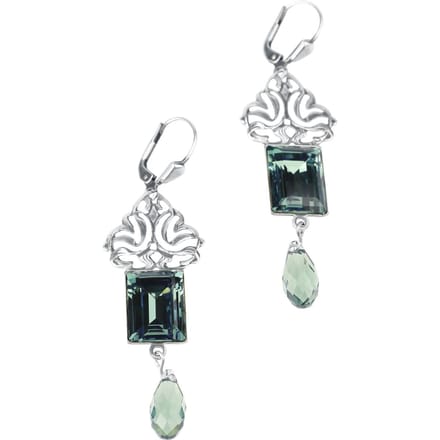 Krikor - Gothic Oorbel - Erinite-Traum - voor Vrouwen - zilverkleurig