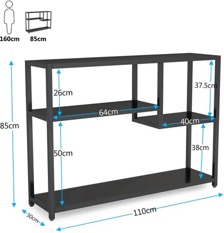 Salontafel - Console Tafel - Bijzettafel - Dressoirtafel - Open - 109 × 30 × 85 cm (L × B × H)