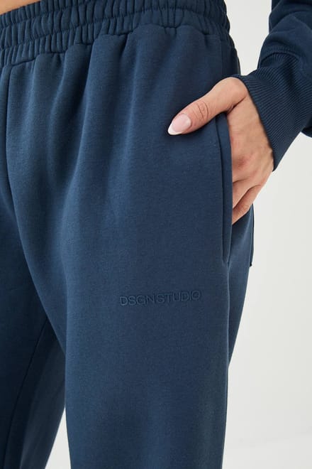 Dames DSGN Studio Rechte Pijp Jogger | Indigo | Maat: Large