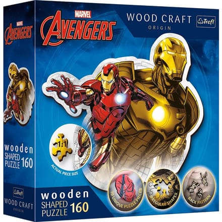 Trefl Brave Iron Man Disney Marvel Heroes Hout Houten Legpuzzel - 160 stukjes - Vanaf 6 jaar