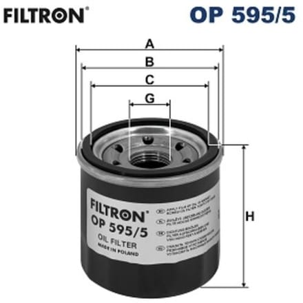Oliefilter FILTRON OP 595/5