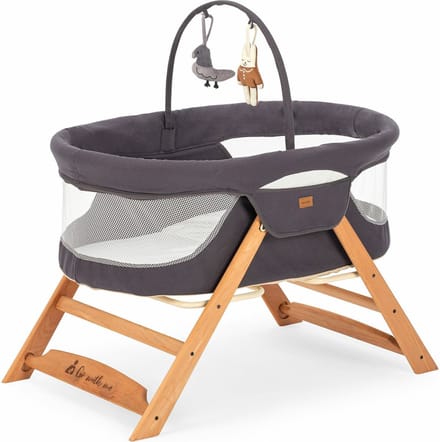 Asir Wieg - Grijs - 103 x 64 x 57 cm - Inclusief matras