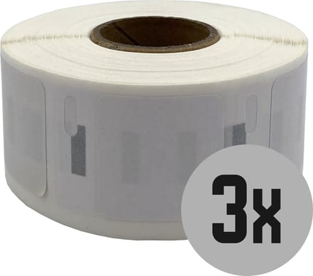 DULA Dymo Compatible labels - Wit - S0929120 - Vierkante etiketten - 3 rollen - 25 x 25 mm - 750 labels per rol