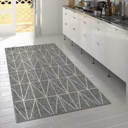 Flycarpets Binnen & Buitenkleed - Vloerkleed Bruliza - Geo - Grijs