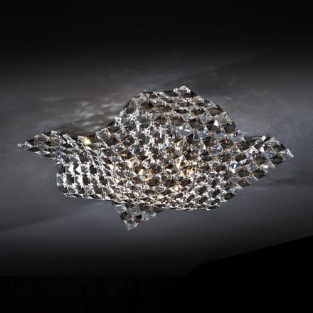 Schuller Valencia Wand- en plafondlamp Saten, kristal, 41 cm
